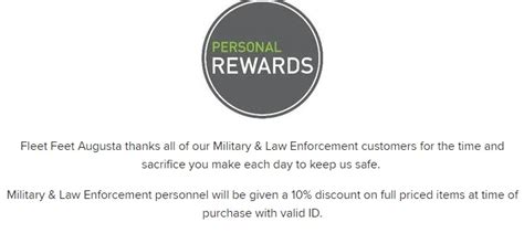 does fleet feet offer military discount|Military & Law Enforcement Personal Rewards。